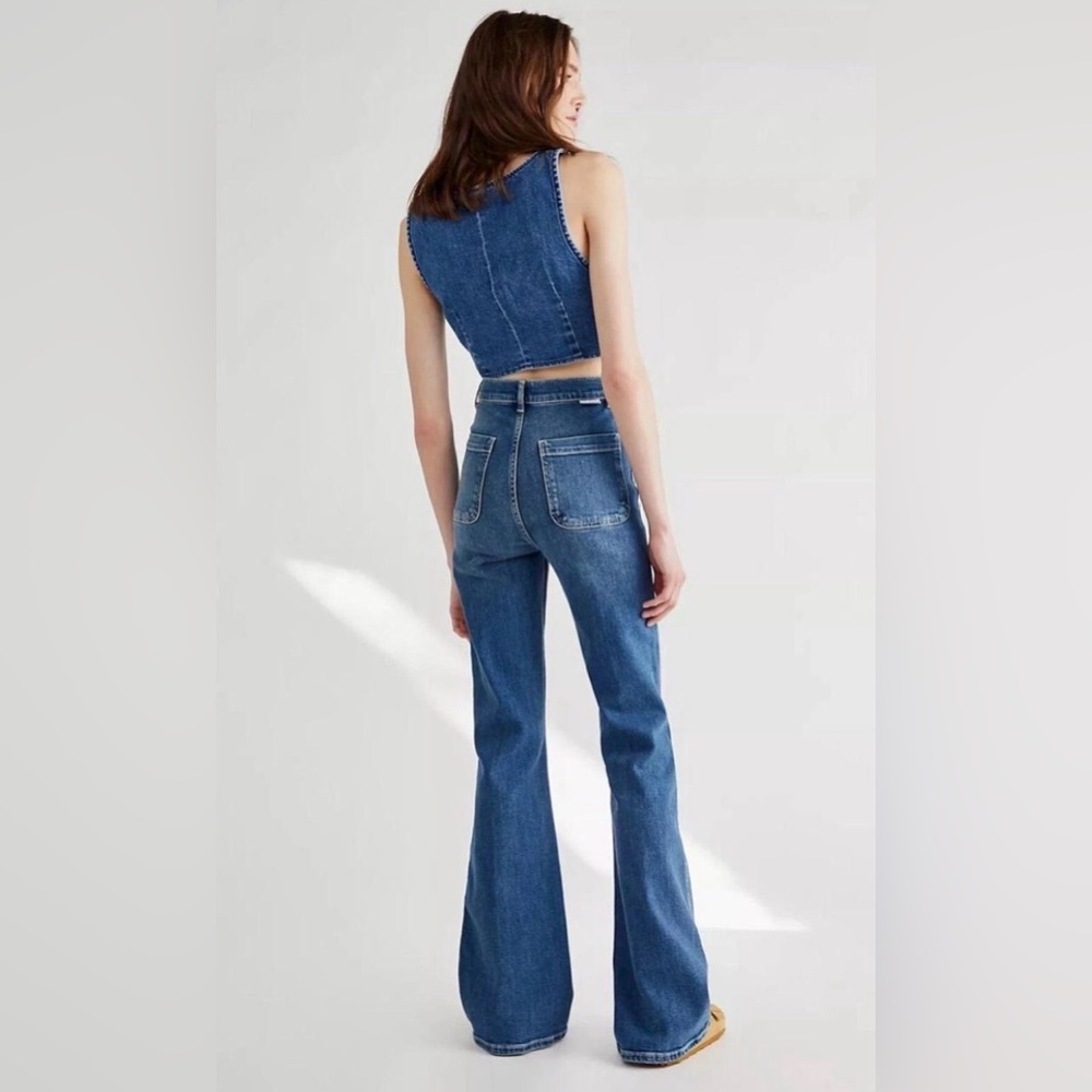 BOYISH The Ricky High Rise Flare Stretch Jeans 27 - Picture 2 of 16